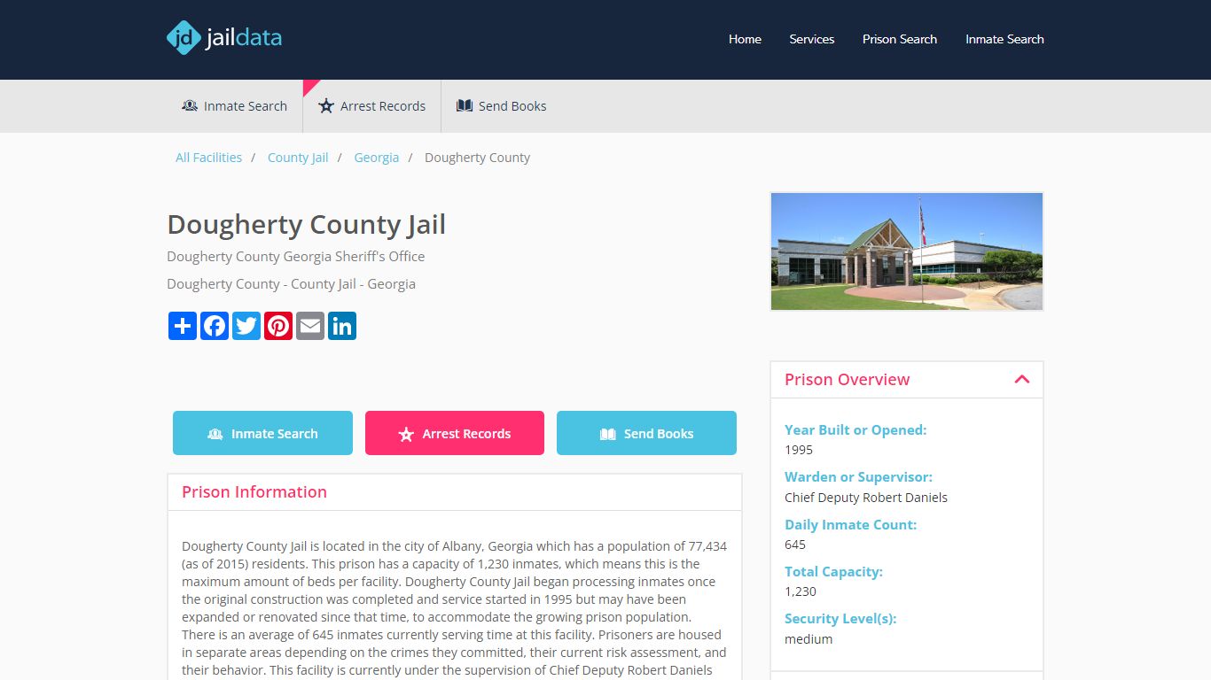 Dougherty County Jail Inmate Search and Prisoner Info - Albany, GA